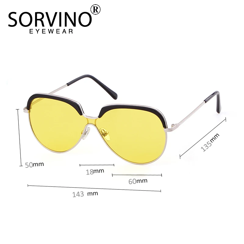Мужские и женские Винтажные Солнцезащитные очки SORVINO в стиле пилота модель 2020