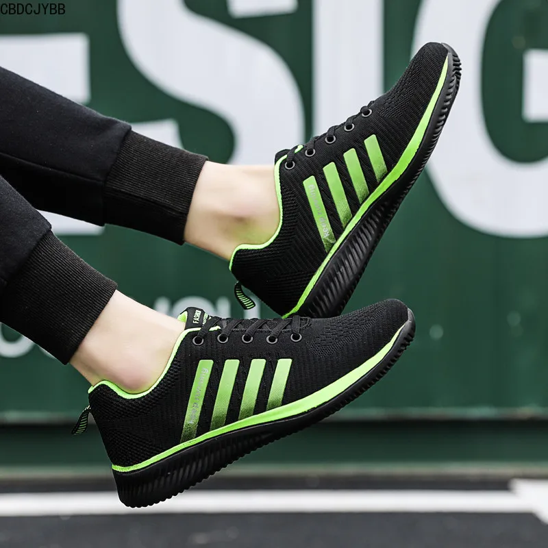 2020 Running Shoes Men Breathable Light Weight Trainers Large Size Athletics Sports Green Red Outdoor Jogging | Спорт и развлечения