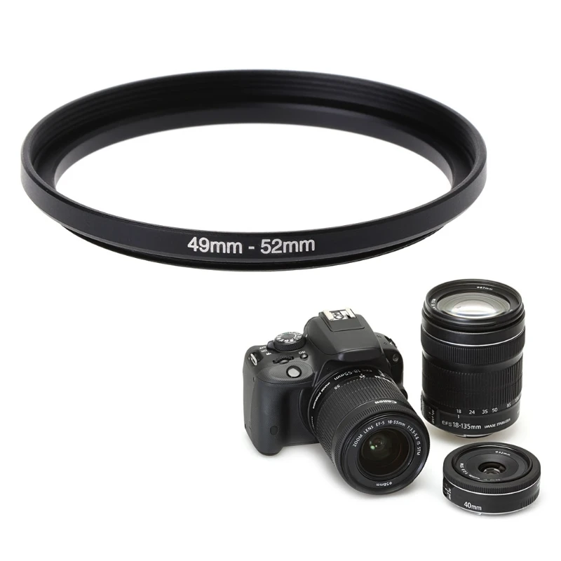 

49mm To 52mm Metal Step Up Rings Lens Adapter Filter Camera Tool Accessories New
