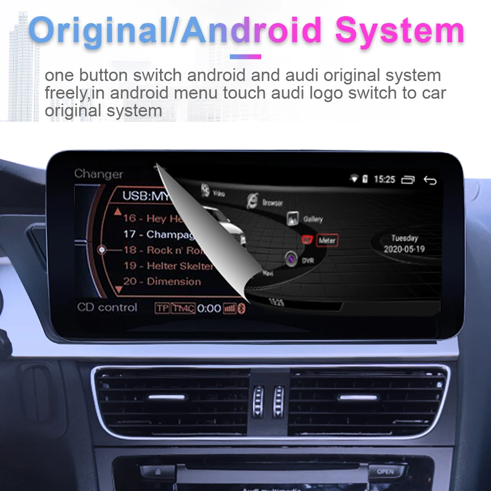Автомобильный мультимедийный плеер для Audi A4 B8 A5 2009 2016 RHD Android 10 система Google BT GPS