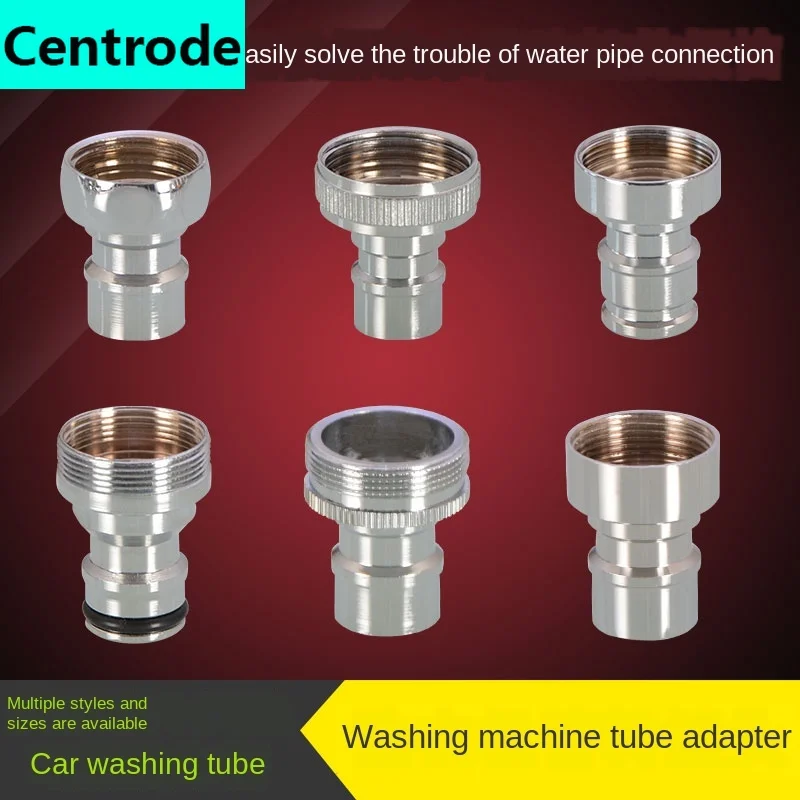 1/2IN 3/4IN Thread washing machine faucet spout adapter water inlet nipple interface car wash connector basin vegetable | Обустройство