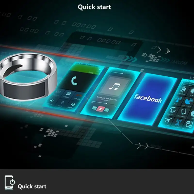 Смарт кольцо на палец водонепроницаемое с NFC|Смарт-аксессуары| |