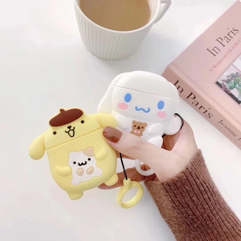 3D чехол для наушников Airpods Pro силиконовый Мультяшные наушники/Earpods Apple Air pods 3