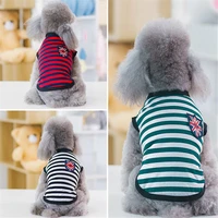 dog clothes soft t shirt thin vest striped round neck t shirt for small and medium dogs pet puppy vest t shirt dog cloth