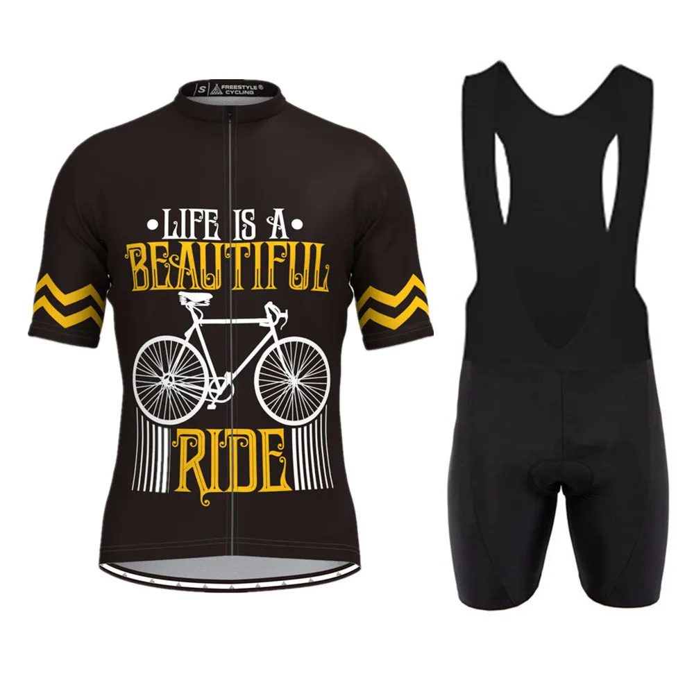 

Beautiful Ride Cycling Clothing Sets Race fit Short Sleeve Bike Jerseys Suit Maillot Ciclismo hombre