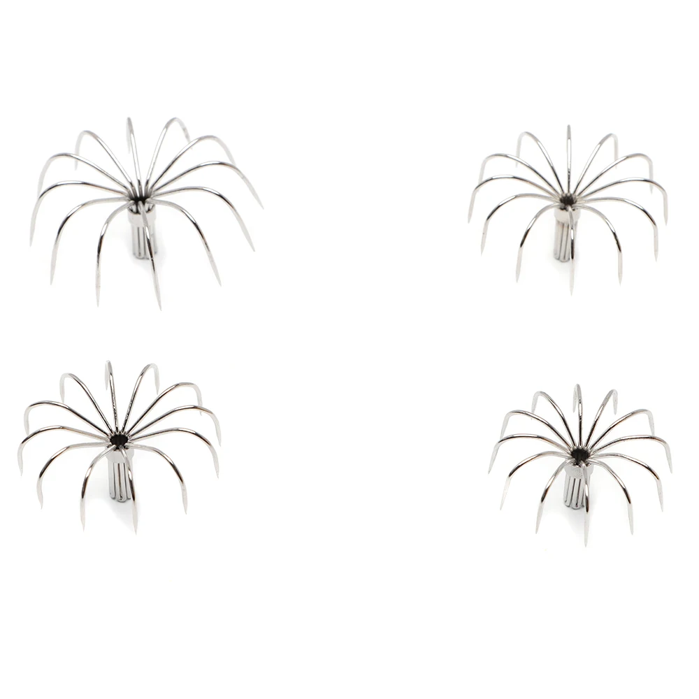 10 шт 12 иглы Нержавеющая сталь кальмар зонтик крюк похожая на настоящую бьется