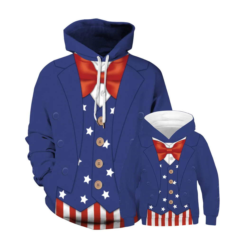 Family Matching Christmas Sweater New Winter Mother and Daughter Clothes Hoodies Father Son Pullover | Мать и ребенок