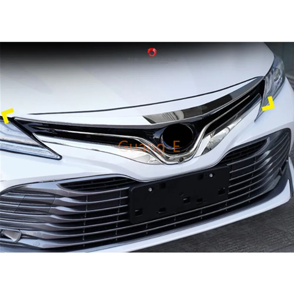 Автомобильная хромированная отделка для Toyota Camry XV70 2017 2018 2019 2020 ABS передняя сетка