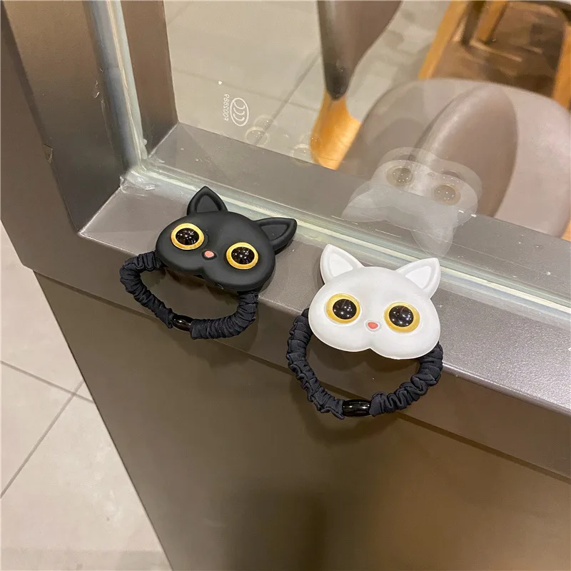 Новинка 2021 милые резинки для волос с кошачьими ушками женщин и девочек конского