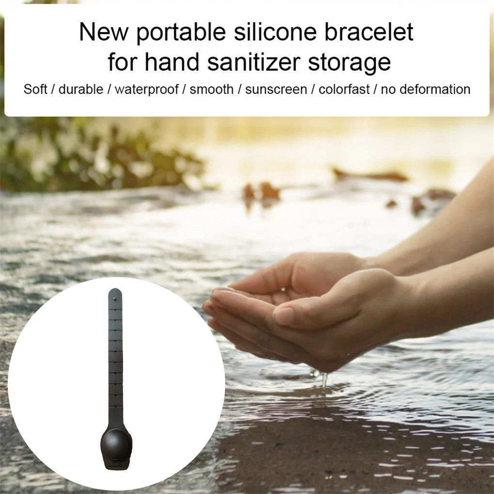 

Reusable Wristbands Hand Sanitizer Dispensing Portable Bracelet Wristband Hand Dispenser 10ML Wrist Support