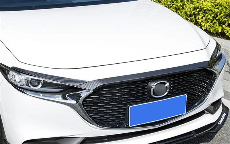 CEYUSOT для нового Mazda 3 машинный гараж из решетка отделкой полоса капот автомобиля украшения переднего бампера Грили Накладка mazda3 аксессуары M3