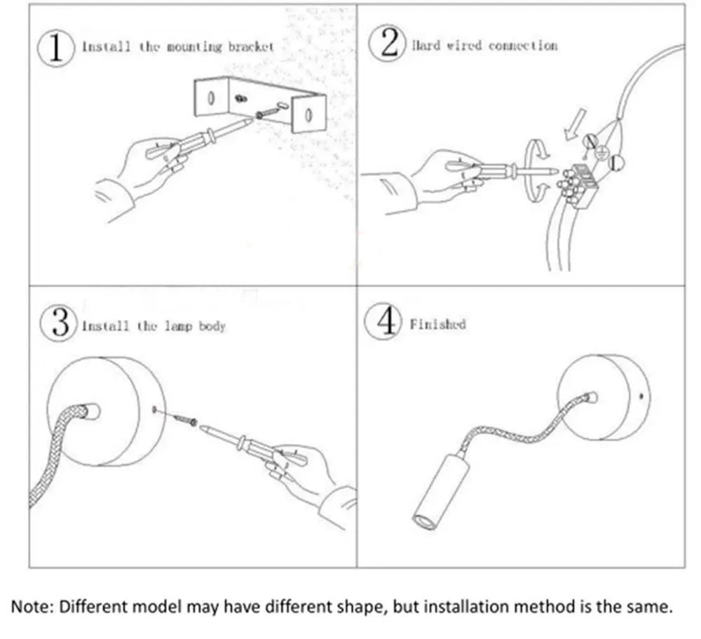 

LED Wall Lamps US/EU Plug With cable LED Hoses Wall Lamp Flexible Home Hotel Bedside Reading Light Moder Aluminum Book Lights