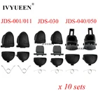 Сменные детали IVYUEEN для контроллера Dualshock 4, DS4, 10 комплектов, L1, R1, L2, R2, кнопка запуска для Sony PlayStation 4, PS4 Pro Slim