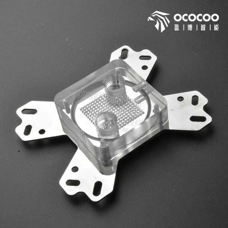 

OCOCOO C17 Новая высококачественная акриловая водяная охлаждающая головка компьютерное охлаждение CPU водяное охлаждение Intel и AMD универсальная ...