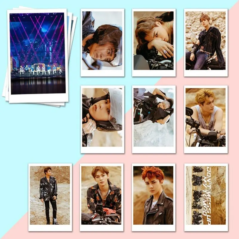 10 шт./компл. Kpop EXO набор карт памяти на 8 ю годовщину LOMO 3 дюйма Lomo Card Photocard для