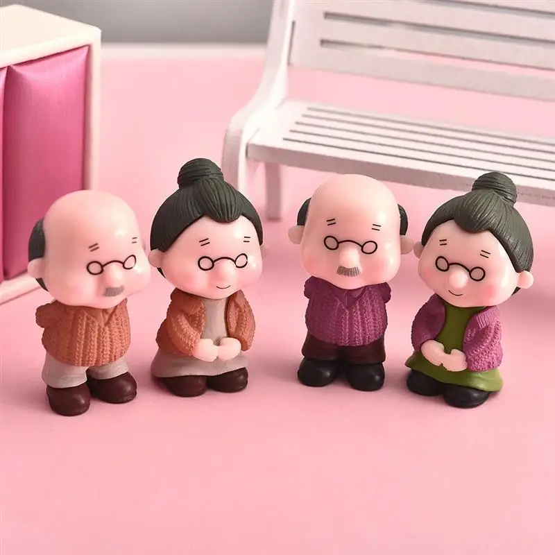 1 пара фигурок дедушка старая DIY мини-Сказочный Сад кукла с узором подарок для