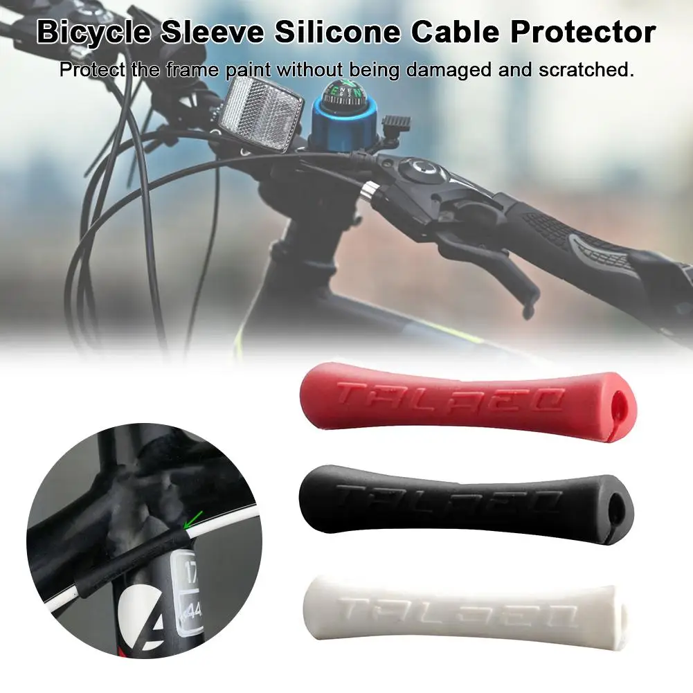 10 шт. велосипед каркасный кабель протектор силиконовые кабельные рукава при езде