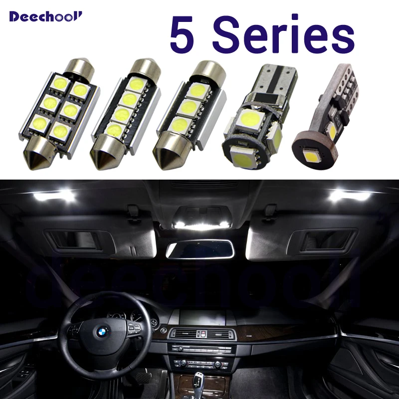 Чисто белые светодиодные с Canbus лампы Интерьер лужа купол светильник для BMW 3 серии