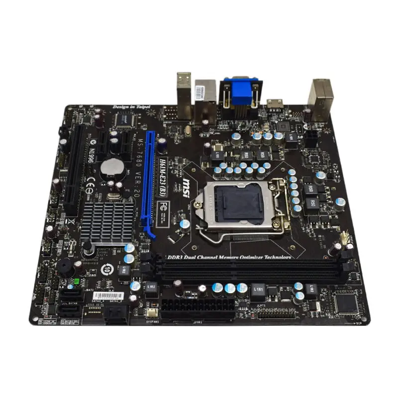 msi h61m e23 b3 desktop intel h61 motherboard lga 1155 ddr3 ram micro atx sata 2 usb2 0 supports core i3 3240t cpus placa mãe free global shipp