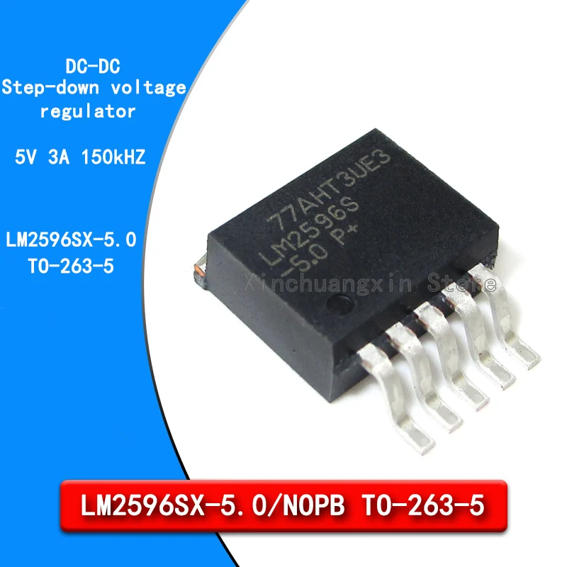 Оригинальный телефон, модель LM2596S, патч TO-263-5 5V3A, импульсный понижающий регулятор, чип управления питанием