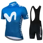2022 Movistar, командная мужская летняя одежда для велоспорта с коротким рукавом, дышащие брюки с нагрудником, комплект велосипедной одежды, MTB Ropa Ciclismo, велосипедная одежда