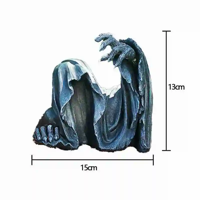 

Creative Resin Table Ornaments Gothic Scaring Human Scary Garden Scene Figure Behind Decoration Statue Outdoor G3L3