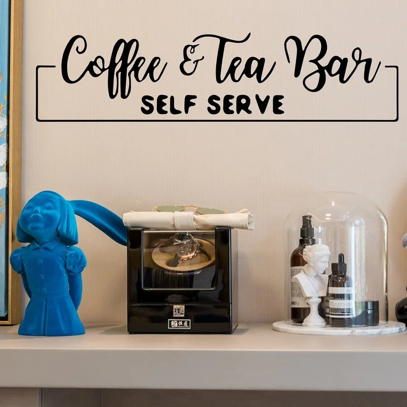 

English Coffee Tea Wall Stickers Kitchen Tea Room Restaurant Background Wall Home Decoration Stickers