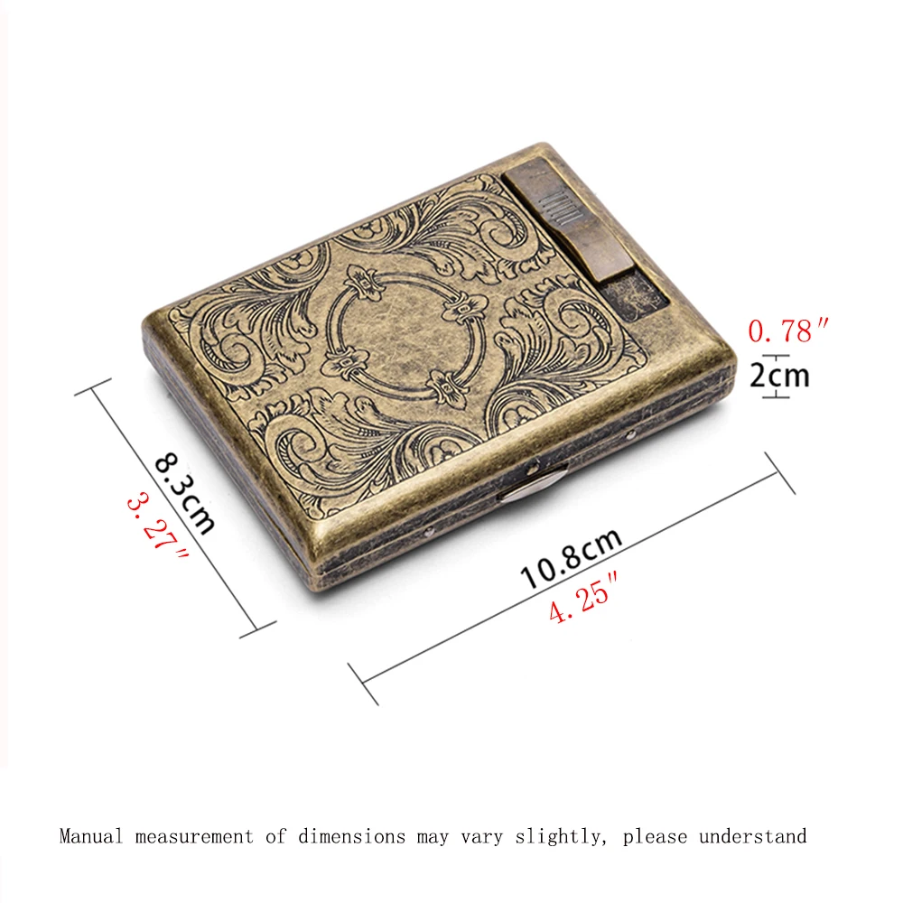 Ретро чехол для сигарет старомодный портативный мужской Ультратонкий