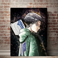 attack on titan canvas poster anime modular levi ackerman paintings hd printed wall art pictures living room home decor