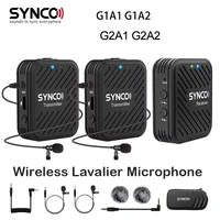 synco g1 g2 a1 a2 wireless microphone system lavalier condenser mic for phone dslr camera realtime monitoring 70m transmission
