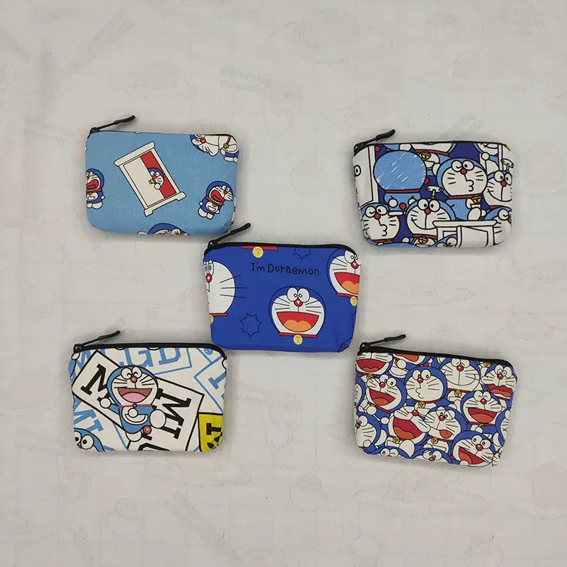 

Холщовый мультяшный Кошелек для монет Doraemon, миниатюрная сумка на молнии для монет, наушников, Студенческая Корейская сумка для мальчиков и ...