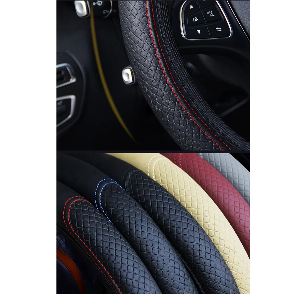 Автомобильный чехол на руль 38 см покрытие из натуральных волокон нескользящий