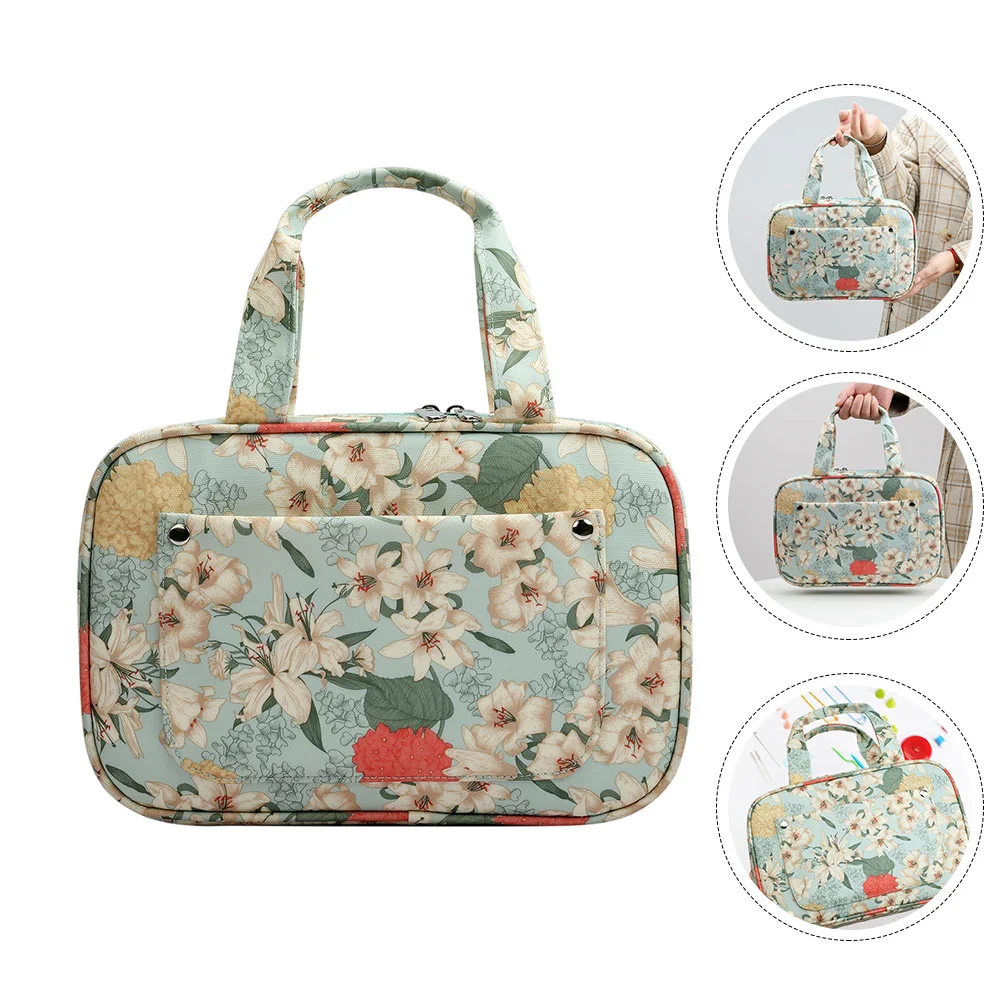 

1pc Beautiful Flower Printing Crochet Hook Case Knitting Needle Storage Organizer