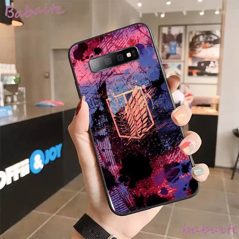 

Babaite Attack on Titan anime japan Soft Phone Case for Samsung GALAXY S6 Edge S7 S7 plus s20 s10 s20 ultra s10plus Edge S8 S9