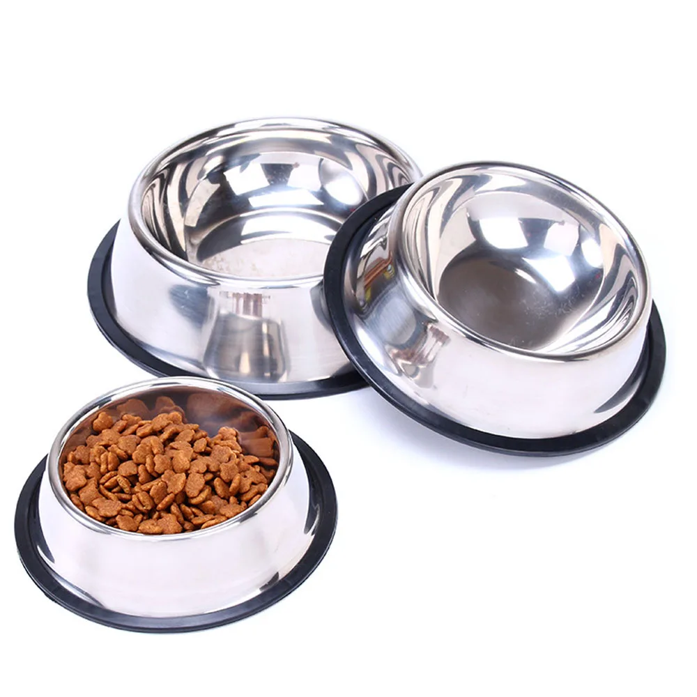 

Bonzerpet Pet Stainless Steel Bowl Dog Feeder Cat Food Water Bowl Silver 18CM Bowl PET Supplies
