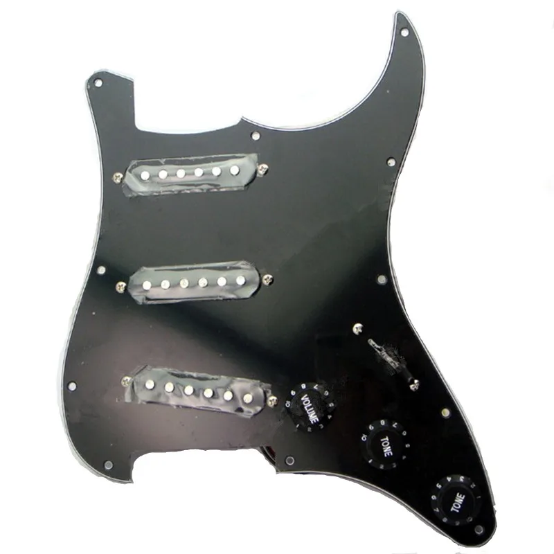 Черная электрическая гитара 3S нагруженная Предварительно Проводная скребок в