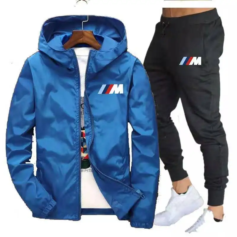 

New BMW M Men's Sportswear 2-Piece Hoodie + Pants Sportswear Men's Sweater Zipper Hoodie Men's Suit Sportswear Jogging SuitS-3XL