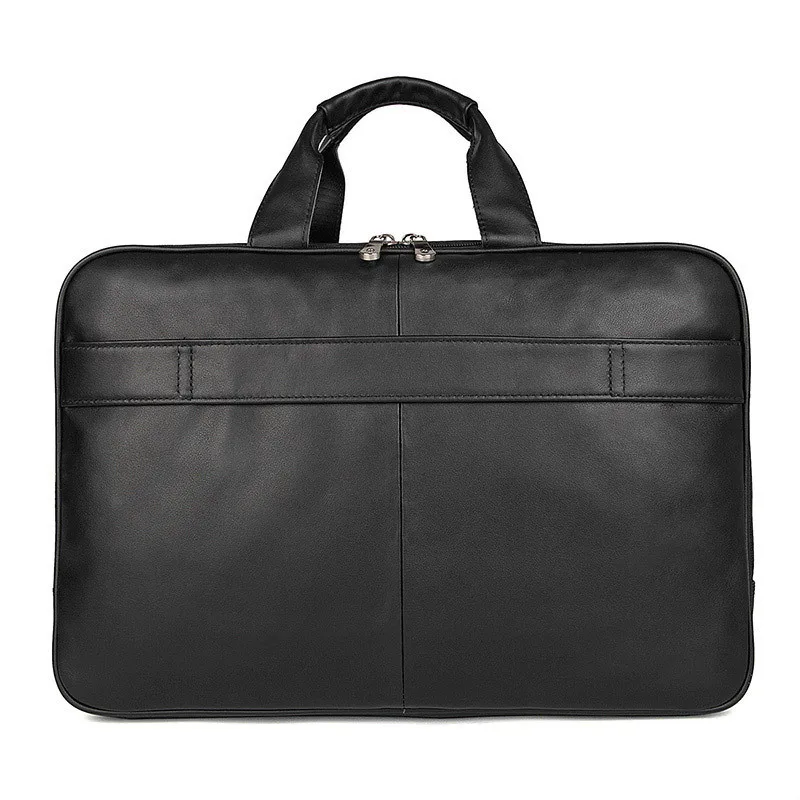 Luxury leather business men's bag large leather briefcase 17 inch natural leather laptop bag new