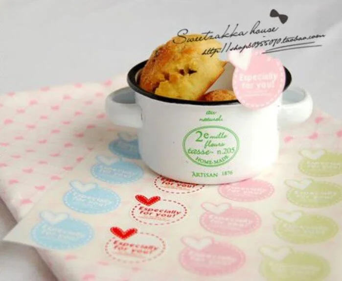200pcs &quotEspecially for you" Heart adhesive seal sticker baking package Cookie packaging DIY Multifunction label | Канцтовары для