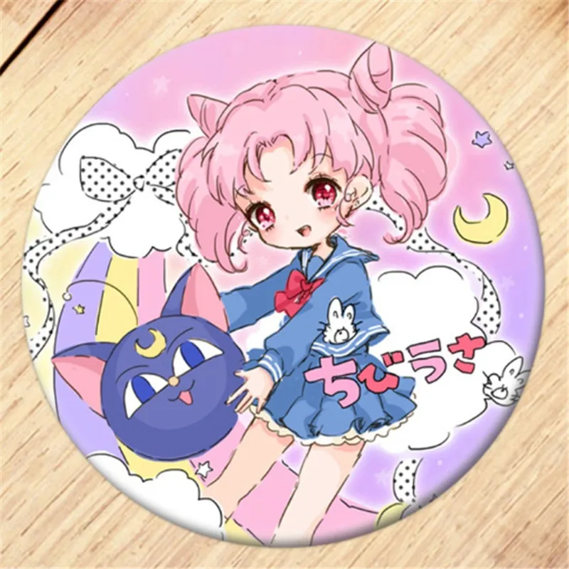 

Free Shipping Anime Sailor Moon Brooch Pin Boys girls Cosplay Badges For Clothes Backpack Decoration Pin Jewelry B049