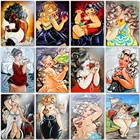 5D алмазная живопись сделай сам, мультяшная Милая домашняя картина с толстыми девушками, полноразмерная и круглая Алмазная вышивка, вышивка крестиком, Алмазная мозаика