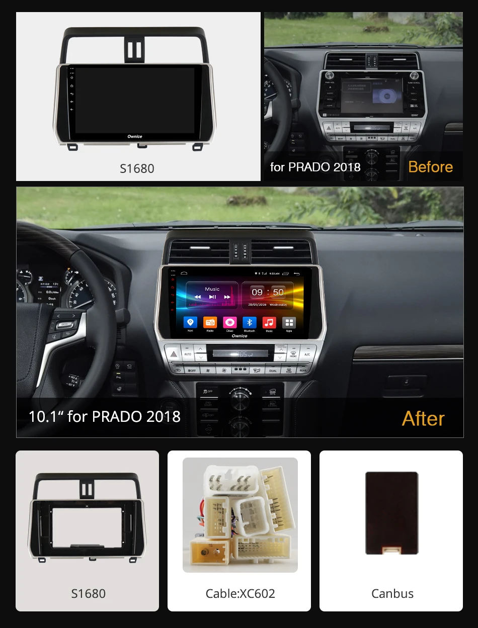 Ownice 10 1 &quotAndroid 9 0 автомобильный DVD 360 панорама GPS Navi k3 k5 k6 для Land Cruiser prado LC150 стерео 4G