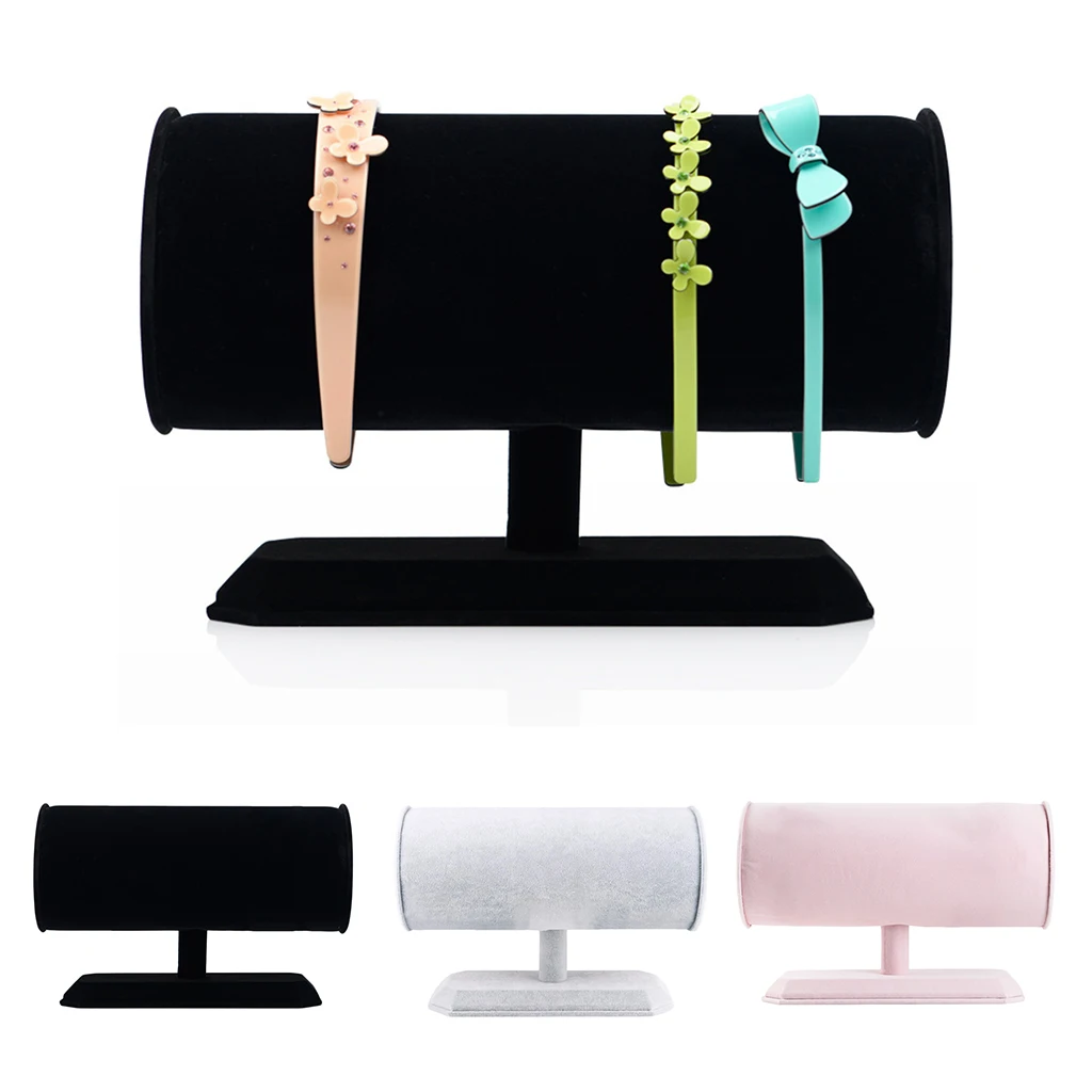 

Head Band Velvet Display Stand Rack Necklace Hair Hoop T-Bar Jewelry Holder