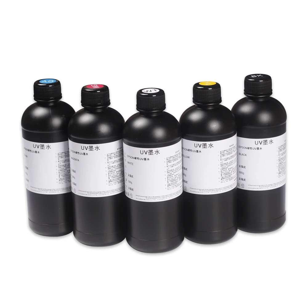 UV ink for Epson print head LED lamp L800 L805 R1390 L1800 R2000 R1800 A3 A4 Flatbed uv printer quick-drying ink 250ml 500ml