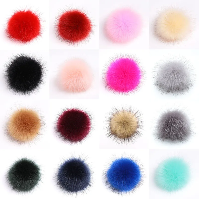 12cm DIY Luxury Fur PomPom Faux Hot Hairball Hat Ball Pom Large Hair Pompon For Caps Bags Scarf Accessories | Дом и сад