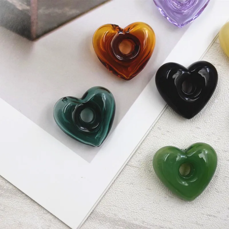 Фото 1X Heart Diffuser Perfume Refillable Handmade Essential Oil Aromatherapy Bottle Pendant Jewelry Indicates Lucky Glass Pendant №2