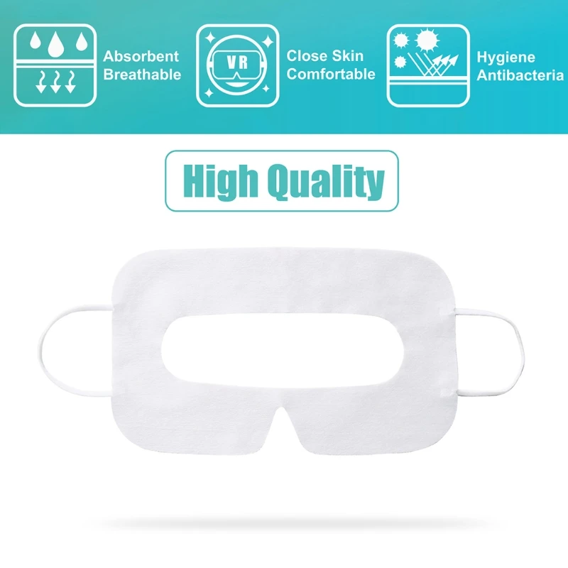 

100Pcs Sweat Absorbing Eye Mask VR Glasses Breathable Disposable Patches Eye Mask For -Oculus Quest 1/2 VR J60A