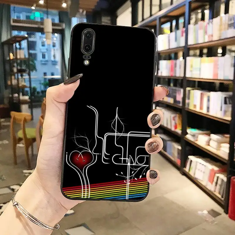 

Techno Music simple text pattern high quality Phone Case funda For Huawei honor Mate P 10 20 30 40 Pro 10i 9 10 20 8 x Lite