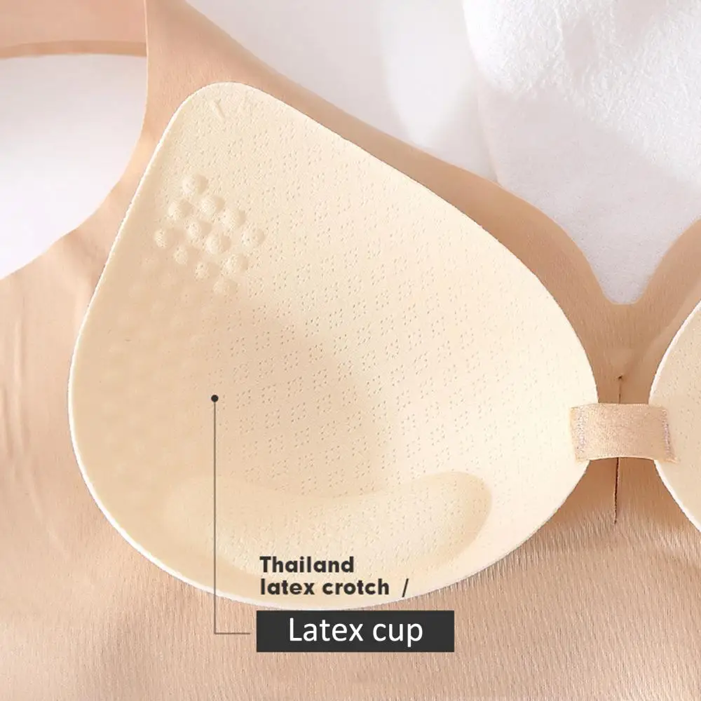 

High Quality Seamless Push Up Latex Bra Maternity Fitness Bras Women Comfortable Sexy Padded Ladies Bralette Plus size 2XL