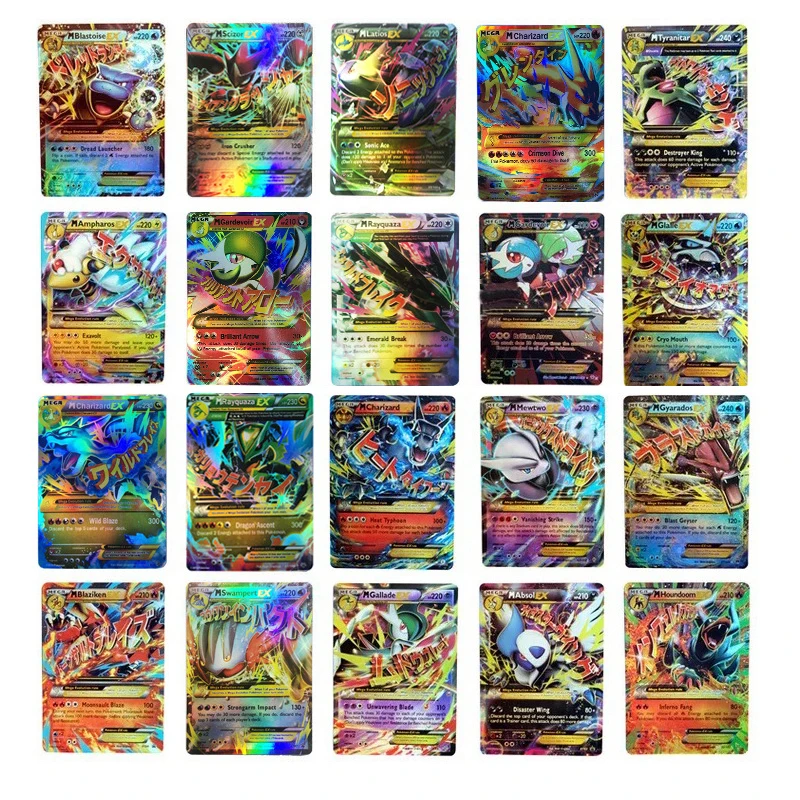 

Pokemon 20pcs DIY Flash card Mewtwo Blastoise Scizor Charizard Gyarados Children's Collection Cards Toy Gift